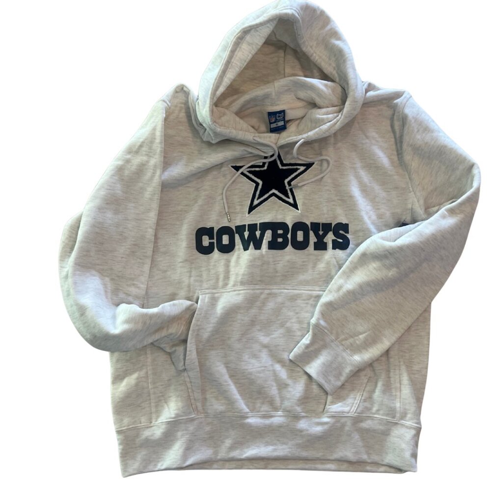 NFL Ultra Game Dallas Cowboys pullover hoodie Light Gray/Off White XL NWT